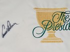 Arnold Palmer Autographed 2009 Presidents Cup Golf Pin Flag   Coa 