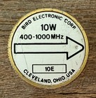 Vtg Bird Electronics Model 43 Wattmeter 10e Element Slug   10w 400-1000 Mhz