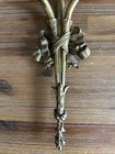 Antique French Gilt Bronze 2 Light Wall Sconce Ribbon Louis Xvi Style