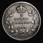 Canada   1909 Ml Bow   5 Cents   92 5    Quality World Coin        Silver -  148       