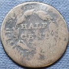 1809 Classic Head Half Cent 1 2c Copper Type Coin Circulated  91596
