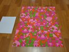Awesome Rare Vintage Mid Century Retro 70s 60s Psych Org Pnk Grn Holland Fabric 