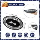 20 Pack Plastic Fast Food Baskets  8 8     5 5  Small Oval Restaurant Serving Bas
