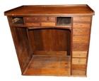 Antique Watchmaker Jeweler Workbench Desk Multi Drawer Pull Out Work Surfaces