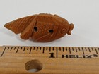 5 Vintage Japanese Carved Heidao Nut Pit Seed Chinese Beads Charms Asian 