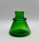 1890s Green Carters  82 Cone Ink Well Bottle Hand Blown Teaching Writing Blown 