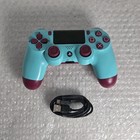 Sony Playstation Dualshock Ps4 Berry Blue Wireless Controller Teste New Battery 