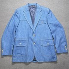 Vintage Levi s Panatela Blazer Vest Mens 40r Denim Two Piece Matching Western