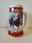 Budweiser 2019 40th Anniversary  winter Passage  Clydesdale Holiday Stein  7 h