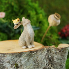 Mini Garden Rabbit Statue Patio Lawn Figurine Outdoor Home Decor Bunny Sculpture