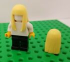 Lego Minifigure Blonde Long Hair Over Shoulder Straight Bangs Rubber Friends Wig