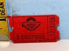1970 s Santa Cruz Beach Boardwalk 3 Coupon Ticket Globe Ticket Company