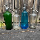 4 Wisconsin Antique Seltzer Bottles From Green Bay   Milwuakee  2 Clear 1 Green