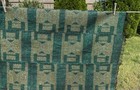 Wall Hanging Geometric Ethnic  Fabric Handmade 49   x75    Strips Are 8 1 2    