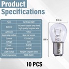 10 Pcs 1157 Bulb  P21 5w S25 Bay15d Brake Light Bulb  Double Tail High And Low F