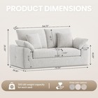75 6  Modern Loveseat Sofa For Living Room Cloud Boneless Couches With 4 Pillows