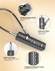 4-digit Combination Cable Lock With 3 Steel Cables For Secure Protection