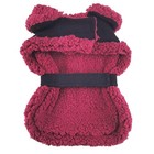 New Black   Burgundy Dots Dog Coat   Warm Fleece Harness Jacket W  Leash
