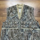 Vtg Mossy Oak Utility Vest Treestand Camo Heavyweight Hunting Men   s Size Xl