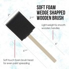 20 Pack - 2   Foam Sponge Paint Brush Set Wood Handle Craft Touch Up Stain