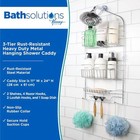 24 In  H X 11 In W X 4 5 In  D 3-tier Rust-resistant Hanging Shower Caddy Chrome