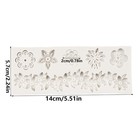 Baroque Fondant Lace Silicone Molds Flower Curlicues Scroll Relief Mold For Cake