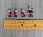 4 Early 1930s Disney Rat Face Mickey Mouse   Popeye Celluloid Bracelet Charms 