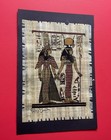 Rare Authentic Hand Painted Ancient Egyptian Papyrus Isis And Nefertari 6x9   