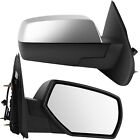 Set Of 2 For 2015-18 Chevy Silverado Chrome Power Heated Manual Fold Mirrors