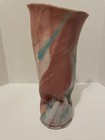 Original Abstract Vintage Art Pottery Colorful Pastel Drip Glaze 12    Vase As Is