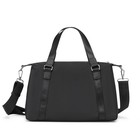 Black Small Sport Bag Polyester Adjustable Carry Strap Zip Closure Logo