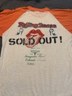 Vintage 1981 Rolling Stones Van Halen Tangerine Bowl Raglan Shirt Concert Tee M