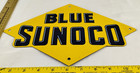 Blue Sunoco Porcelain Pump Plate 12 1 4 X 8 