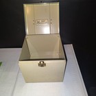 Vtg Square Amfile Platter-pak Metal 45 Rpm 7  Vinyl Record Storage Carrying Case
