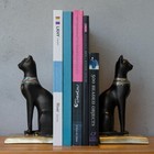 Book Ends Retro Cat Decorative Bookends Vintage Antique Heavy Duty Egyptian C