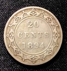 1894 Newfoundland Silver 20 Cents  Enn Coins