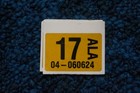 Authentic 2017 Alabama License Plate Sticker Black On Yellow Decal