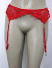 Vintage Lily Of France Red Lace Garter Belt Size L