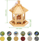 Wooden Bird Feeder For Outside Garden hanging Bird Feeders Wood Hexagon Shaped G