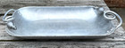Vintage B  W  Buenilum Hammered Aluminum Serving Tray Curled Pigtail Handles