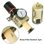 Hromee 1 2 Inch Compressed Filter Regulator Combo  Air Compressor Water Oil T   