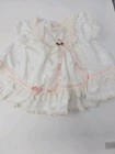 5 Pc Vtg Girls Frilly Pink And White Dress Lot Allison Scott  Nannette 0-2 Years