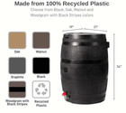 Home Accents 50-gallon Eco Rain Barrel Made With 100  Recycled Plastic