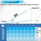 2-8ft Folding Aluminum Wheelchair Ramp Portable Mobility Scooter Non-slip 600lbs