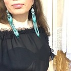 Tribal Earrings Native Large Boho American Seed Beads Handmade Multicolor