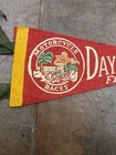 Vintage Daytona Motorcycle Racing Pennant patch And Pin Harley Davidson