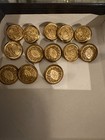 Lot  30 Gold And Silver Vintage Antique Buttons Brooks  Waterbury Metal Ex