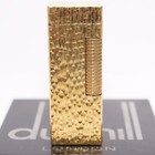Dunhill Lighter Gold Bark Pattern-ultrasonically Cleaned_working