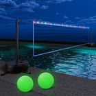 Pool Volleyball Net Set With Light And Weighted Base With 2 Led Balls Pump