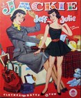 Vintage Uncut 1961 Jackie  Jeff    Julie Paper Dolls  1 Top Reproduction Seller